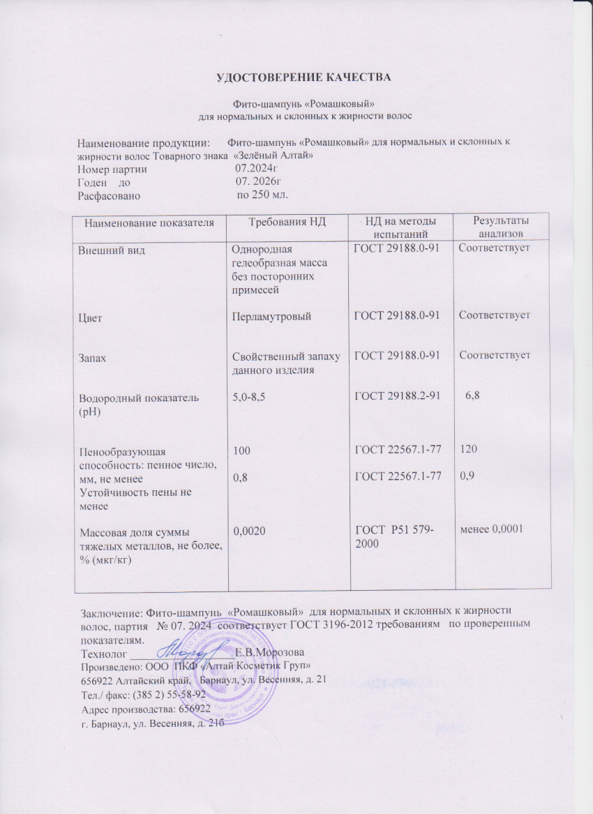 Паспорт №072024
